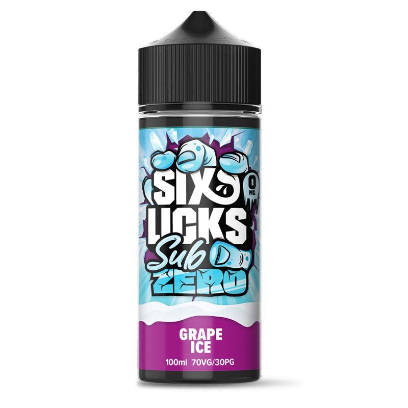 SIX LICKS SUB ZERO - GRAPE ICE - 100ML - SHORTFILL