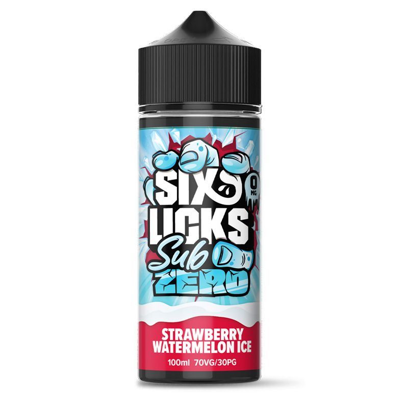 SIX LICKS SUB ZERO - STRAWBERRY WATERMELON ICE - 100ML - SHORTFILL