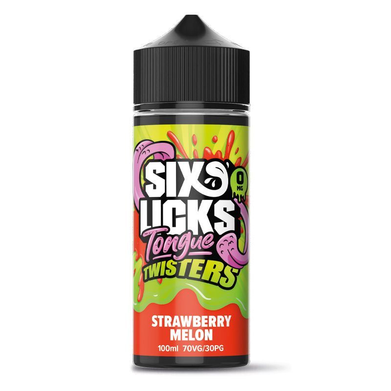 SIX LICKS TONGUE TWISTERS - STRAWBERRY MELON - 100ML - SHORTFILL